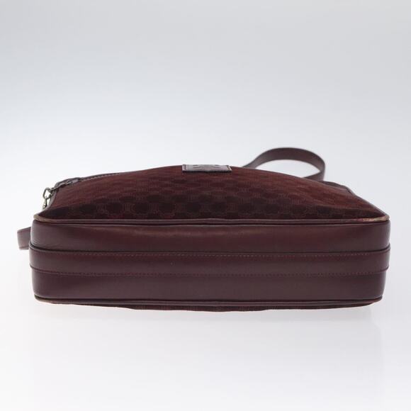 CELINE Macadam Canvas Shoulder Bag Bordeaux - Picture 9 of 12